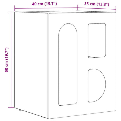 Noční Stolek Elst Bílá 40 X 35 X 50 Cm Kompozitní Dřevo