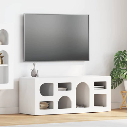 Televizní Skříň Elst 100 X 35 X 40 Cm Bílá Kompozitní Dřevo
