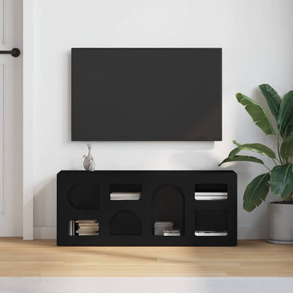 Televizní Skříň Elst 100 X 35 X 40 Cm Černá Kompozitní Dřevo
