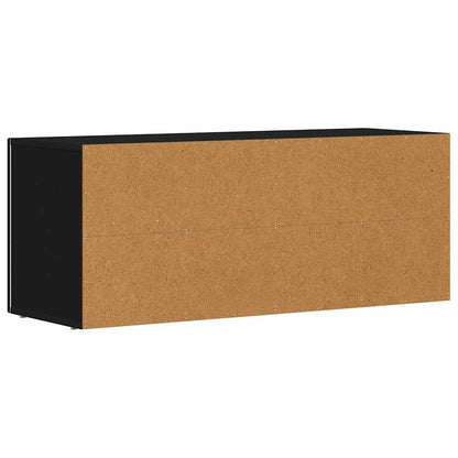 Televizní Skříň Elst 100 X 35 X 40 Cm Černá Kompozitní Dřevo