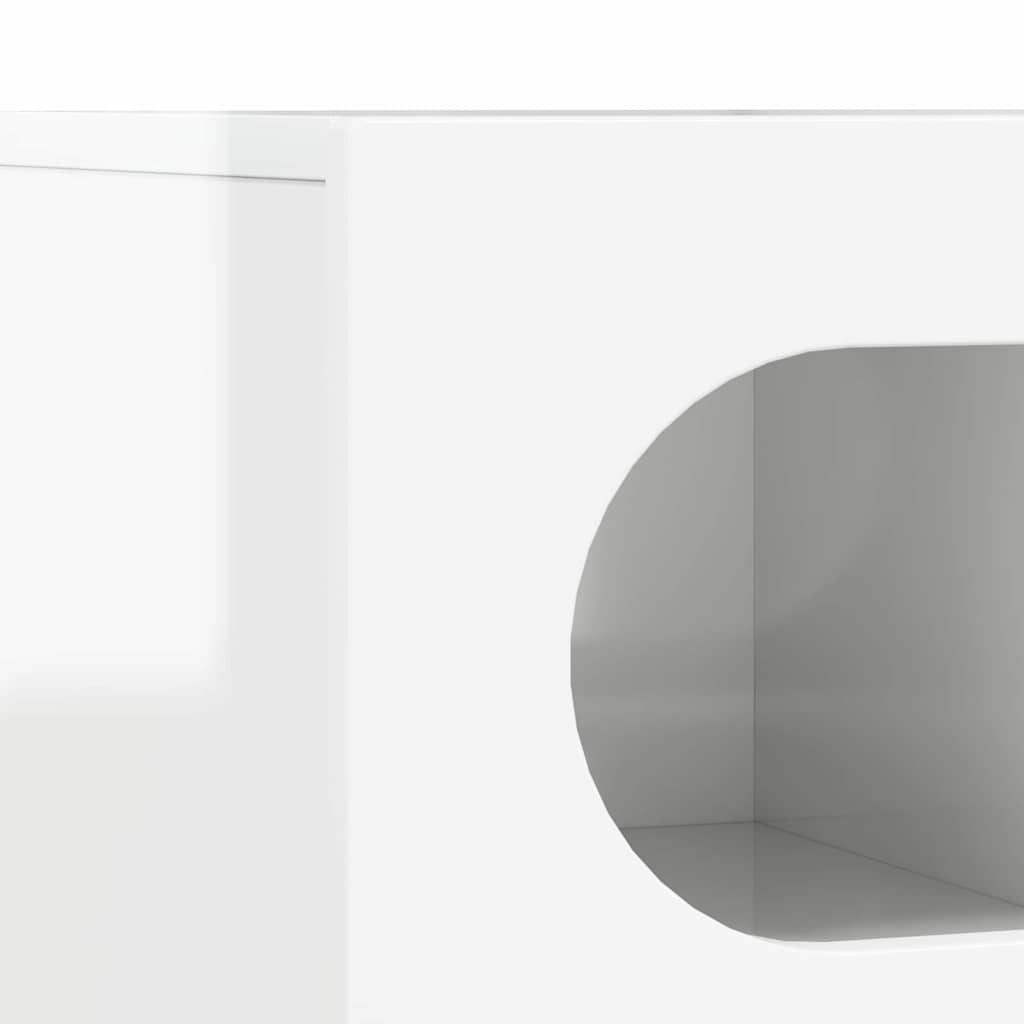 Televizní Skříň Elst 100 X 35 X 40 Cm Vysoce Lesklá Bílá