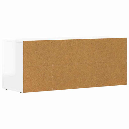 Televizní Skříň Elst 100 X 35 X 40 Cm Vysoce Lesklá Bílá