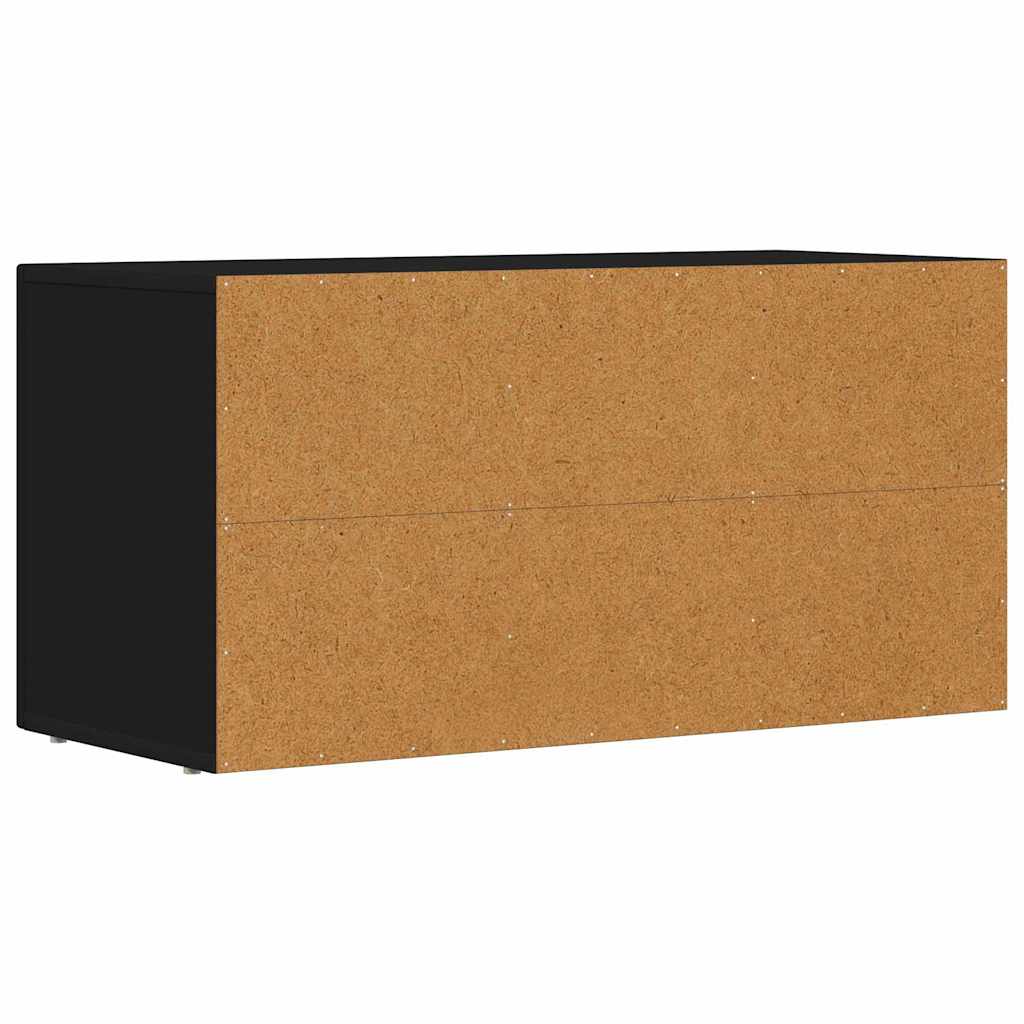 Televizní Skříň Elst 80 X 35 X 40 Cm Černá Kompozitní Dřevo