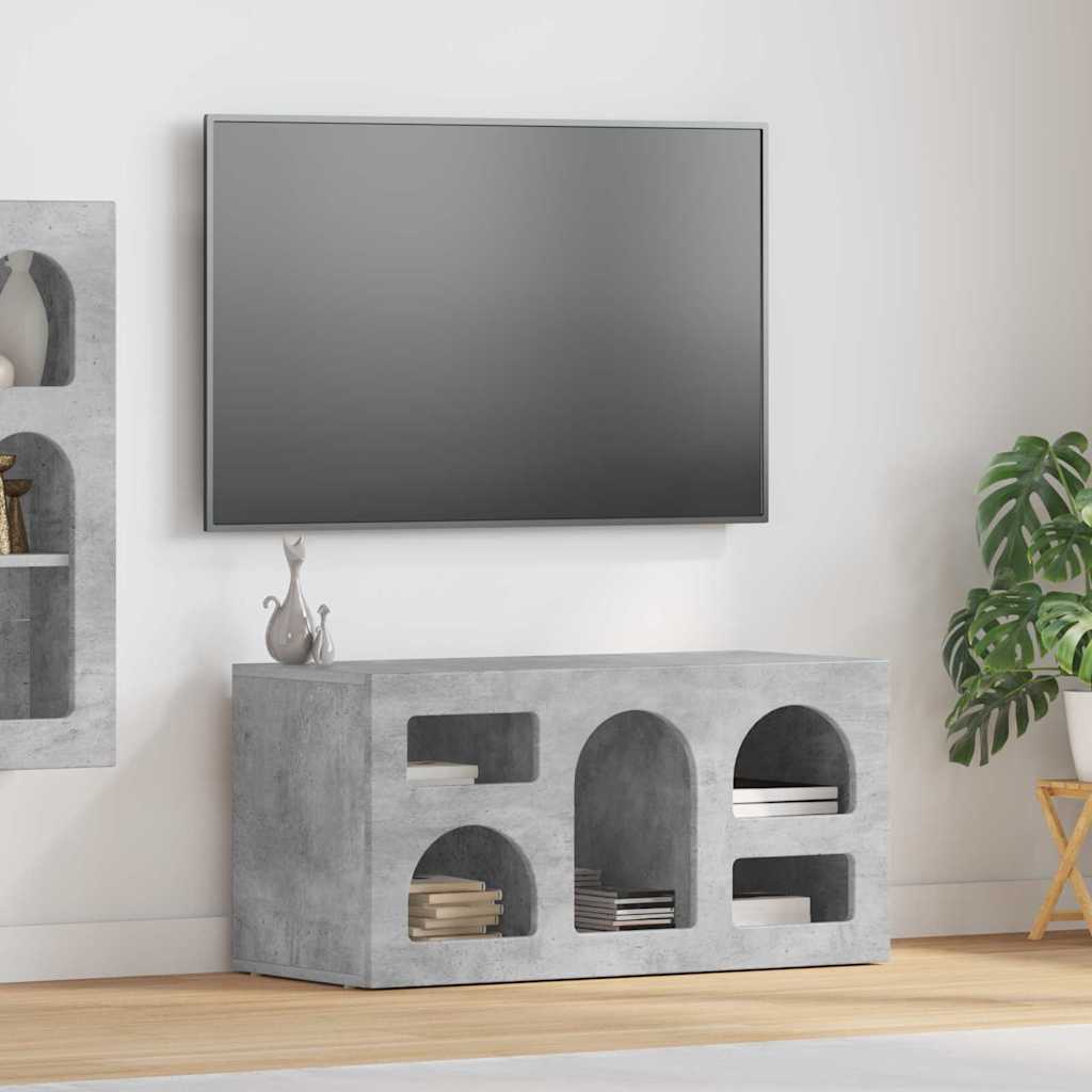 Televizní Skříň Elst 80 X 35 X 40 Cm Betonově Šedá