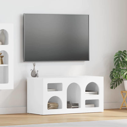 Televizní Skříň Elst 80 X 35 X 40 Cm Vysoce Lesklá Bílá