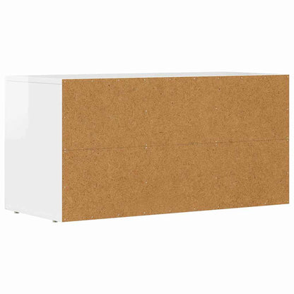Televizní Skříň Elst 80 X 35 X 40 Cm Vysoce Lesklá Bílá