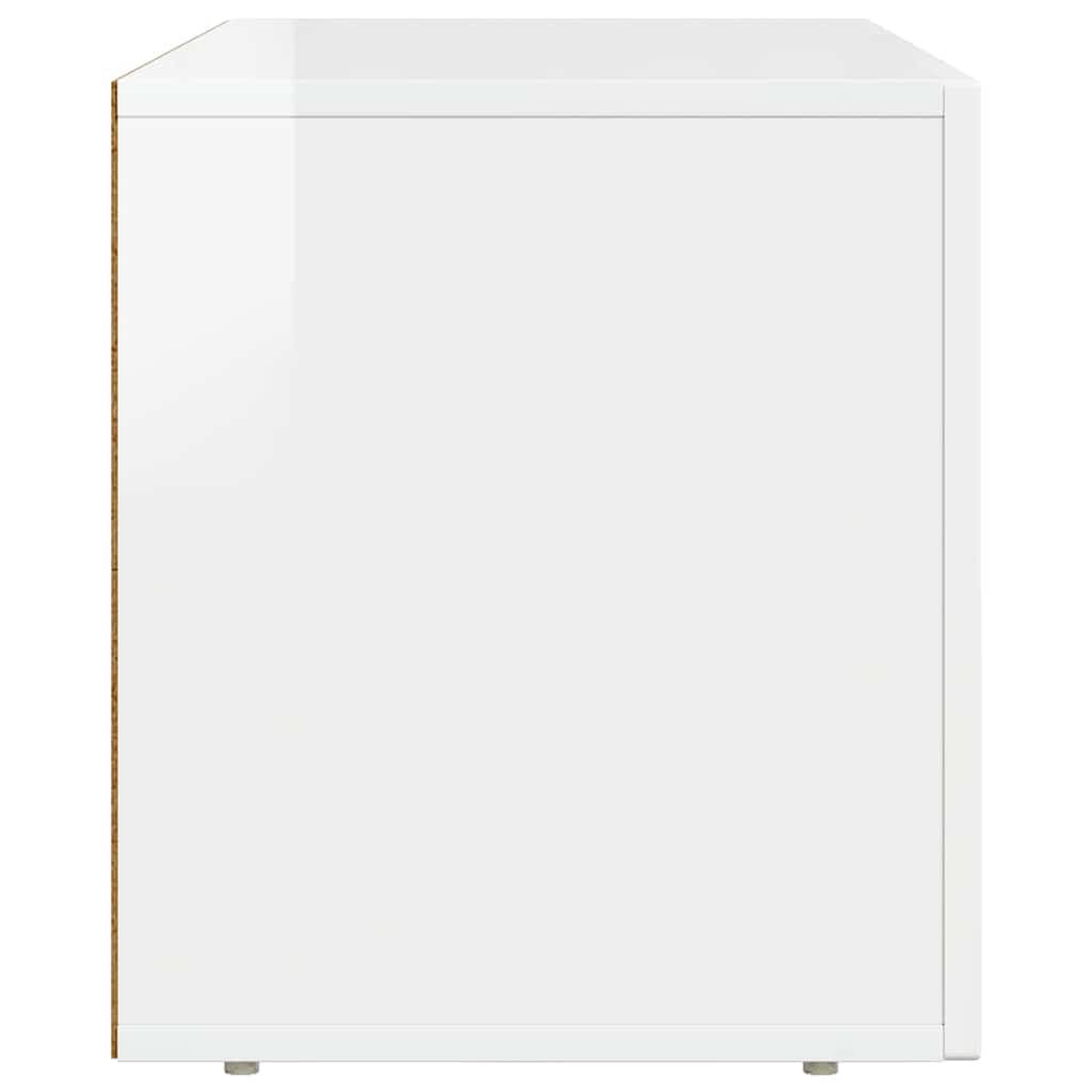 Televizní Skříň Elst 80 X 35 X 40 Cm Vysoce Lesklá Bílá