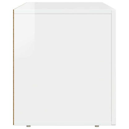 Televizní Skříň Elst 80 X 35 X 40 Cm Vysoce Lesklá Bílá