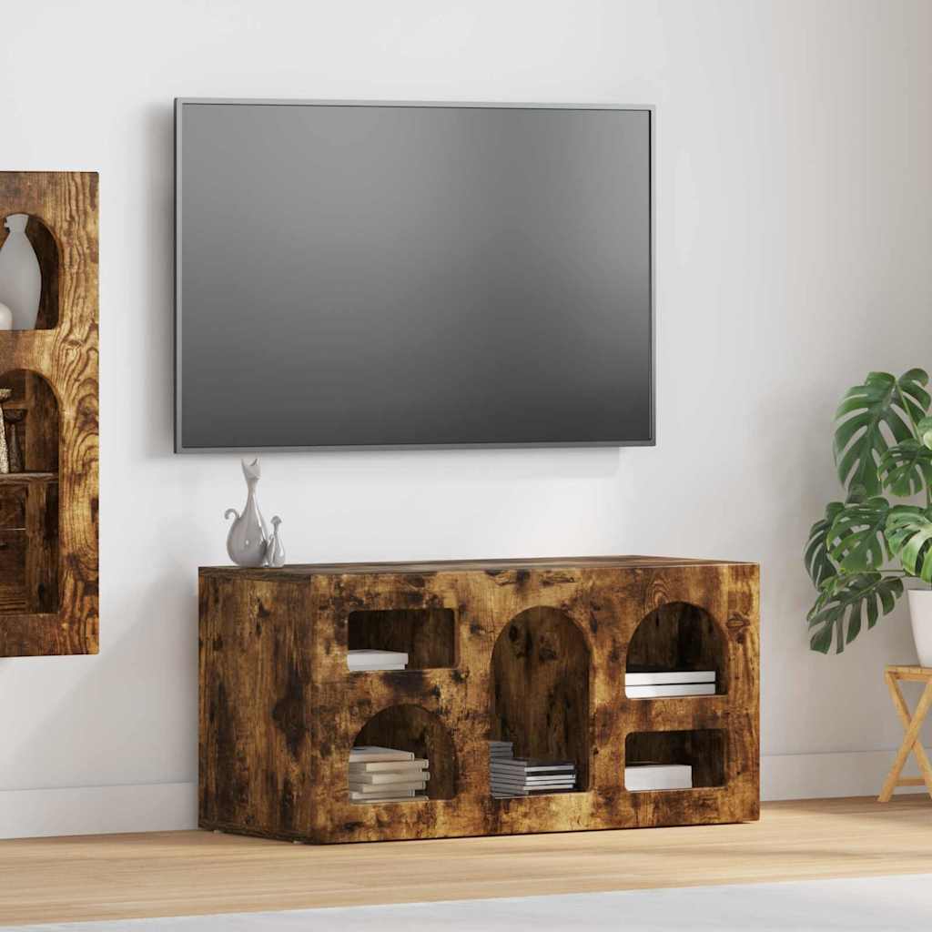 Televizní Skříň Elst 80 X 35 X 40 Cm Kouřový Dub
