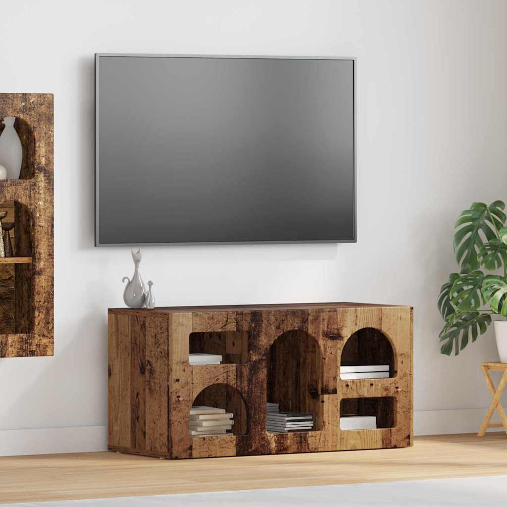 Televizní Skříň Elst 80 X 35 X 40 Cm Staré Dřevo