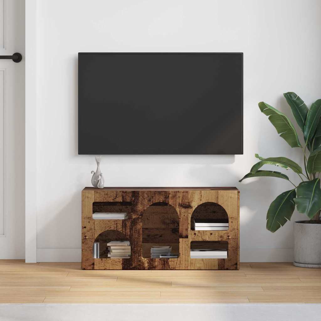 Televizní Skříň Elst 80 X 35 X 40 Cm Staré Dřevo