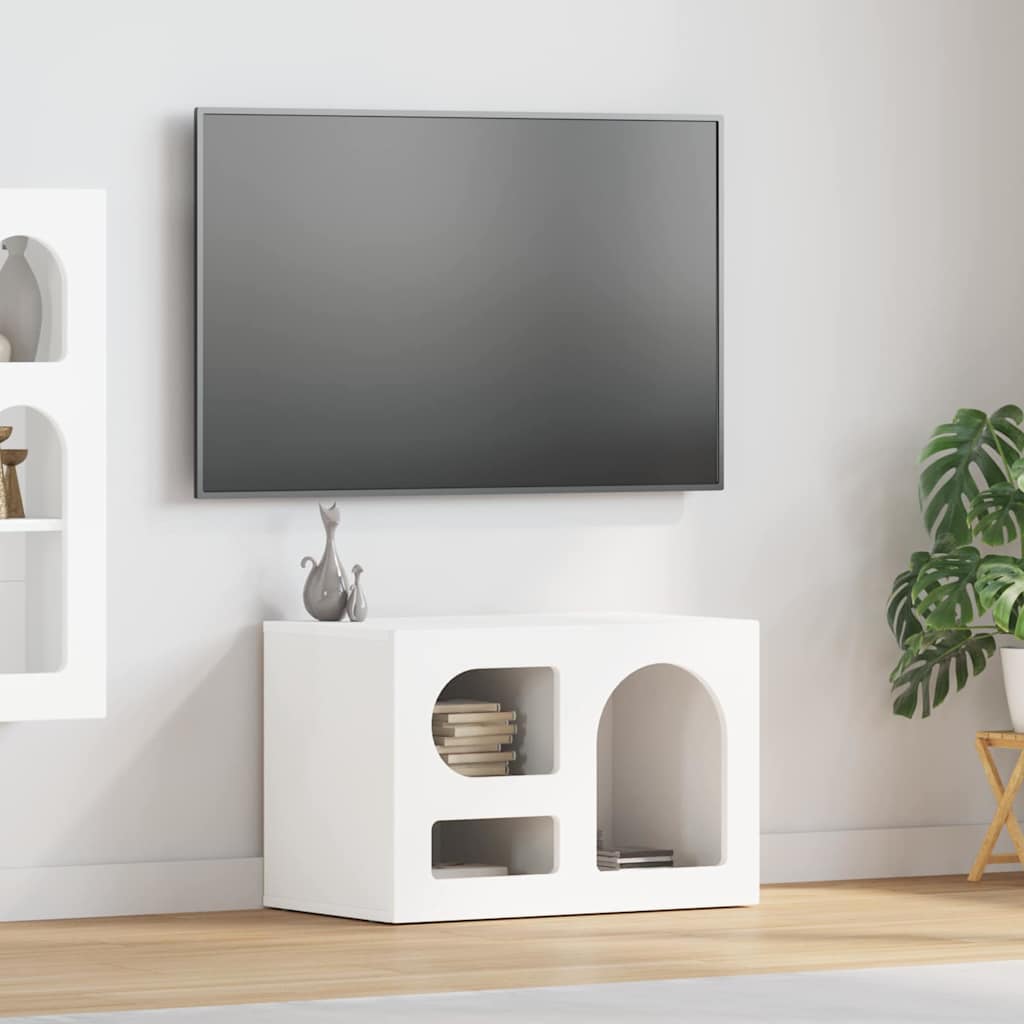 Televizní Skříň Elst 60 X 35 X 40 Cm Bílá Kompozitní Dřevo