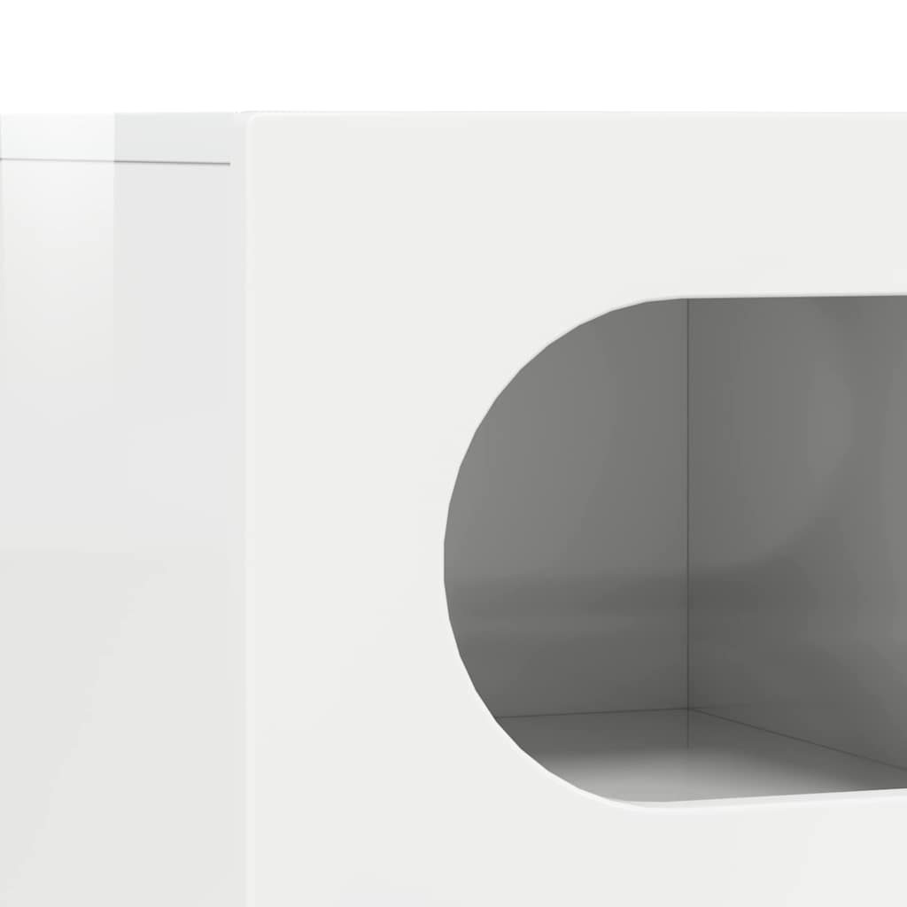 Televizní Skříň Elst 60 X 35 X 40 Cm Vysoce Lesklá Bílá