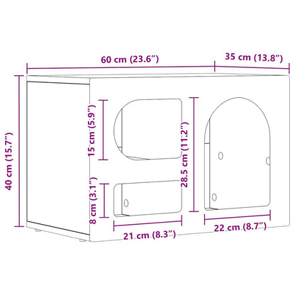 Televizní Skříň Elst 60 X 35 X 40 Cm Vysoce Lesklá Bílá
