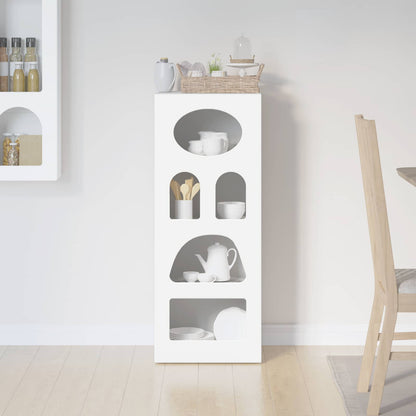 Servírovací Skříň Elst Bílá 40 X 35 X 100,5 Cm Kompozitní Dřevo