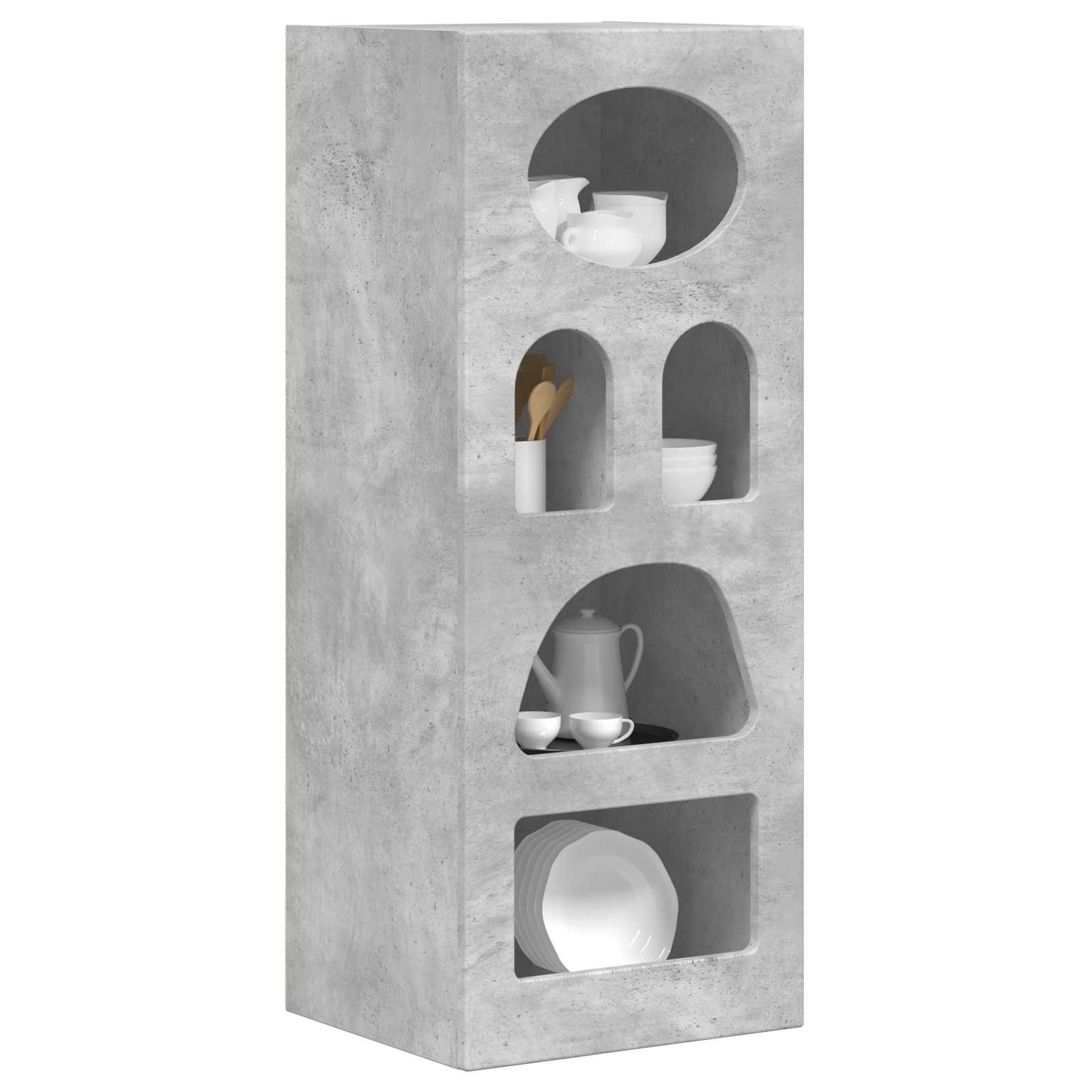 Servírovací Skříň Elst Betonově Šedá 40 X 35 X 100,5 Cm