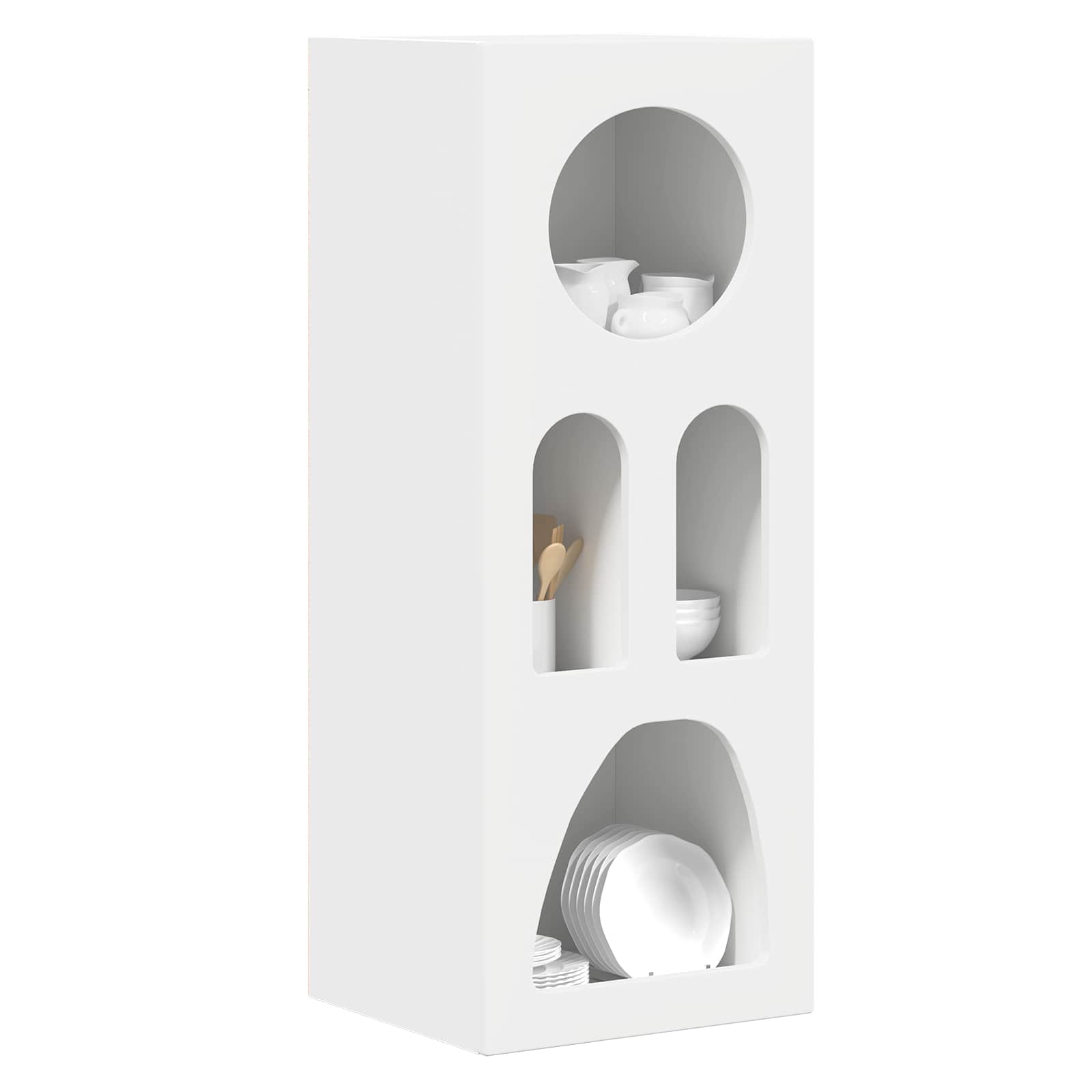 Servírovací Skříň Elst Bílá 40 X 35 X 100.5 Cm Kompozitní Dřevo