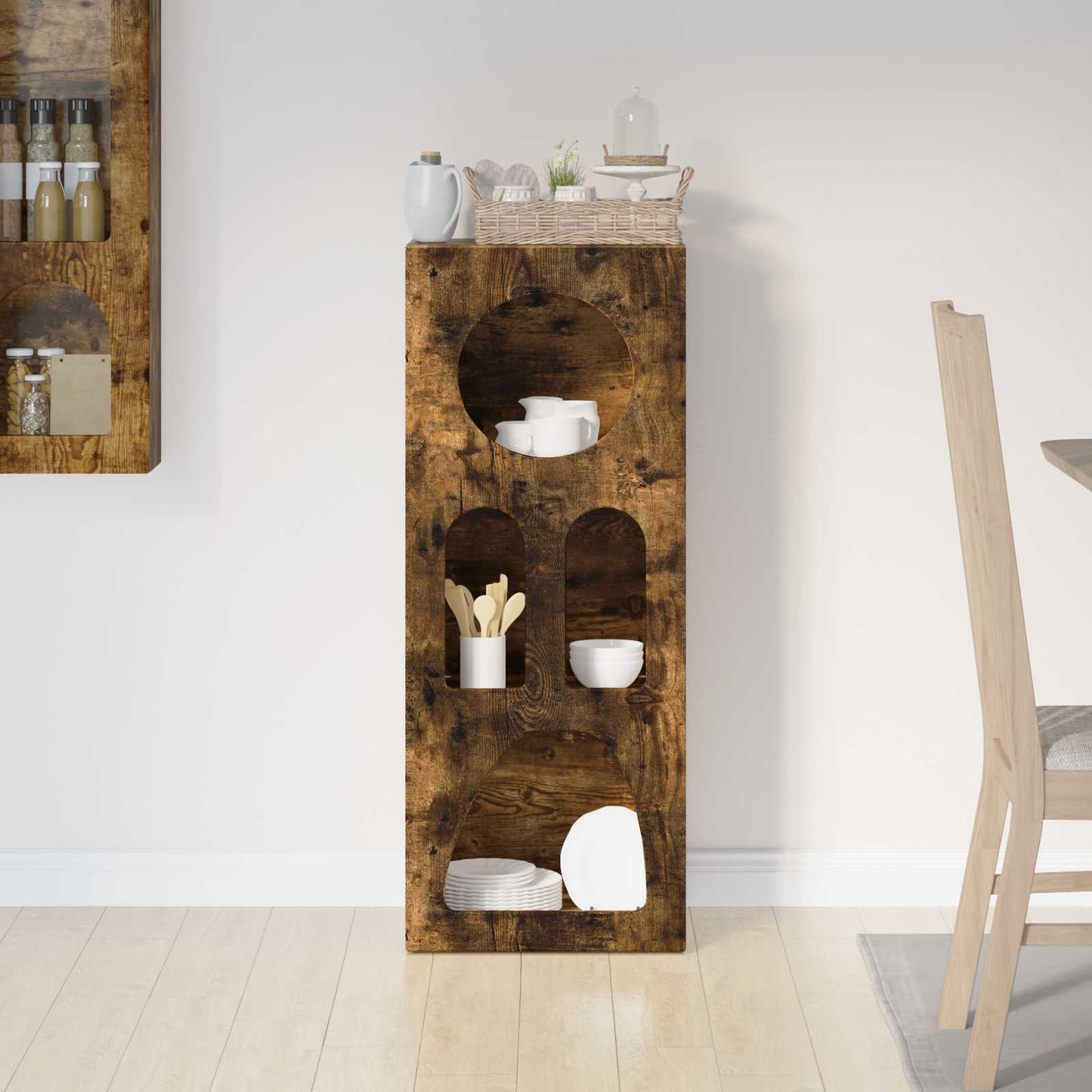 Servírovací Skříň Elst Kouřový Dub 40 X 35 X 100.5 Cm