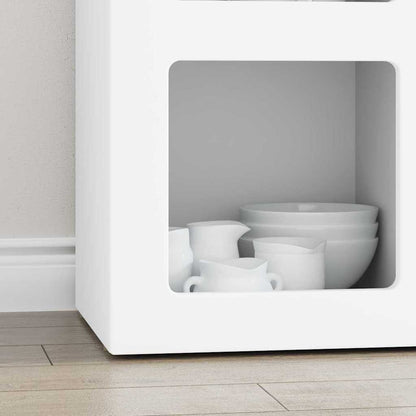 Servírovací Skříň Elst Bílá 59 X 35 X 80.5 Cm Kompozitní Dřevo