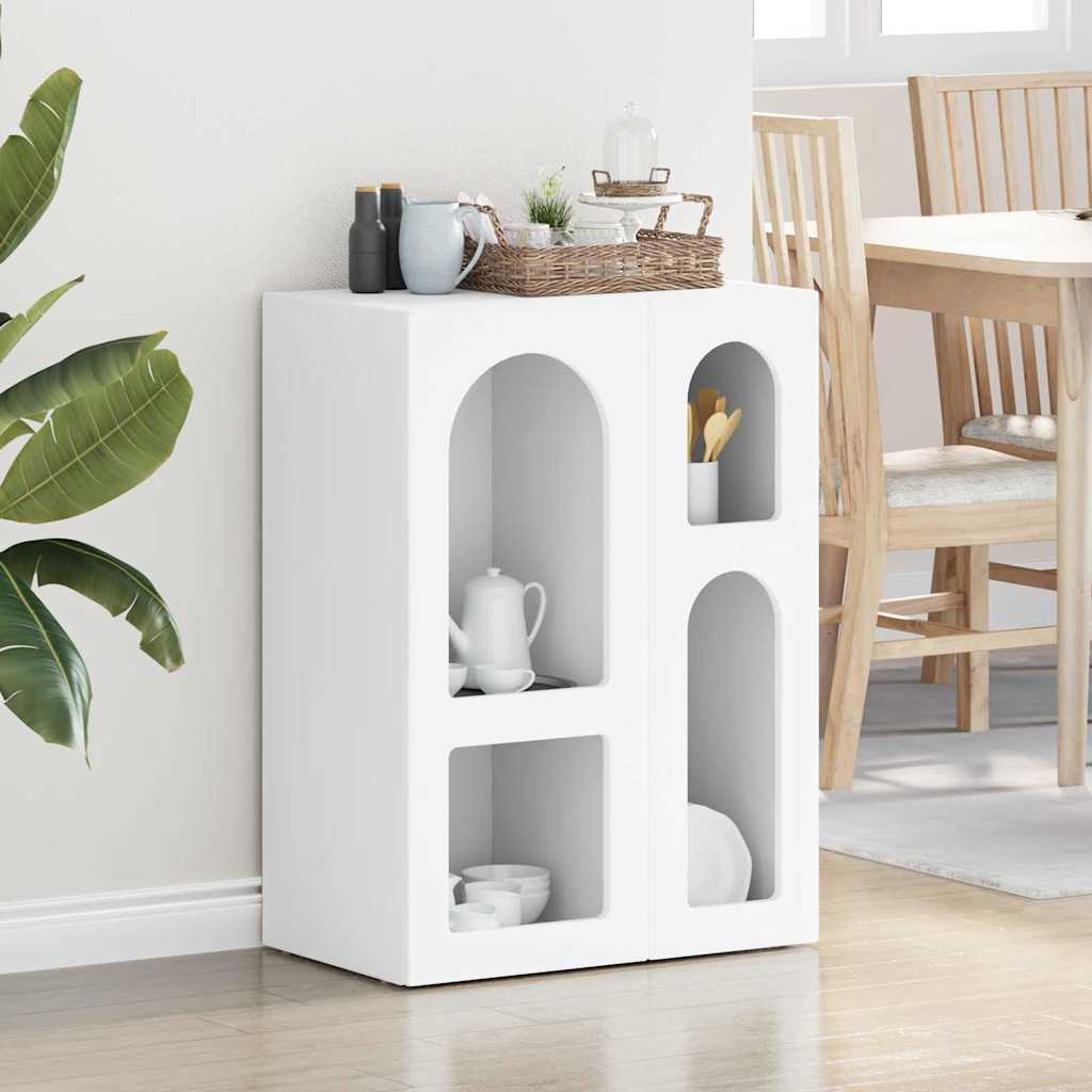 Servírovací Skříň Elst Bílá 59 X 35 X 80.5 Cm Kompozitní Dřevo