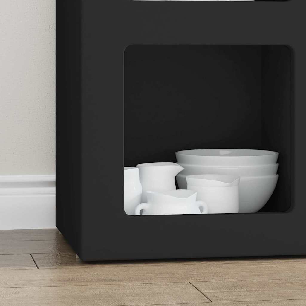 Servírovací Skříň Elst Černá 59 X 35 X 80.5 Cm Kompozitní Dřevo