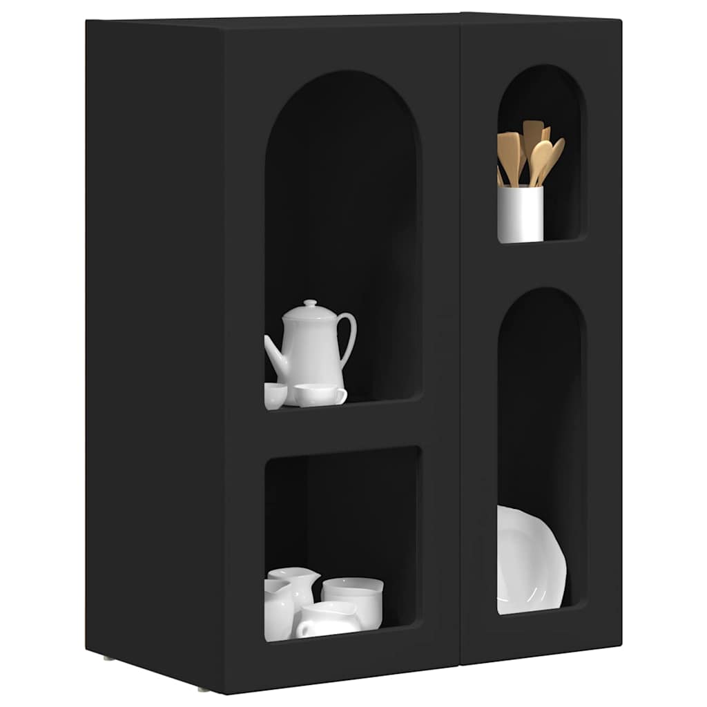 Servírovací Skříň Elst Černá 59 X 35 X 80.5 Cm Kompozitní Dřevo
