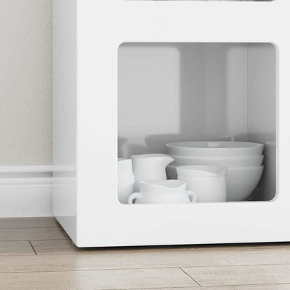 Servírovací Skříň Elst Vysoce Lesklá Bílá 59 X 35 X 80.5 Cm