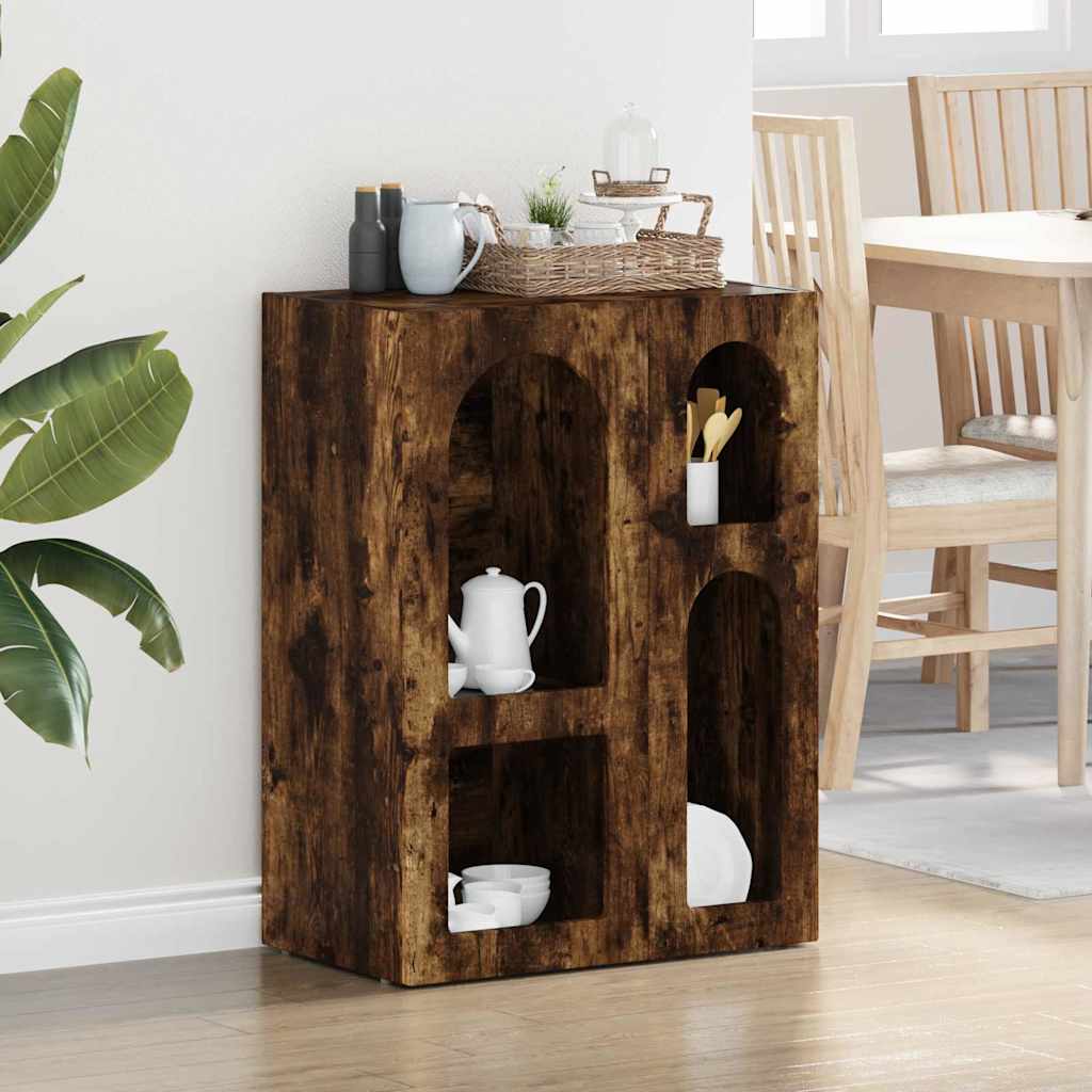 Servírovací Skříň Elst Kouřový Dub 59 X 35 X 80.5 Cm
