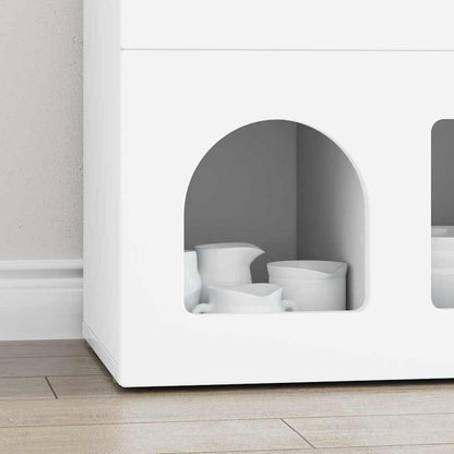 Servírovací Skříň Elst Bílá 80.5 X 35 X 59 Cm Kompozitní Dřevo