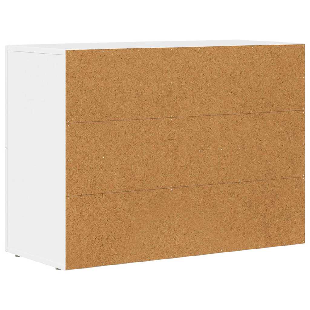 Servírovací Skříň Elst Bílá 80.5 X 35 X 59 Cm Kompozitní Dřevo