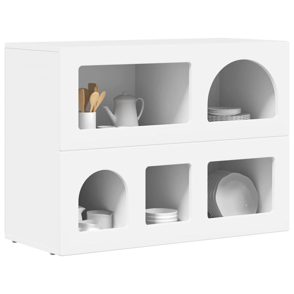 Servírovací Skříň Elst Bílá 80.5 X 35 X 59 Cm Kompozitní Dřevo