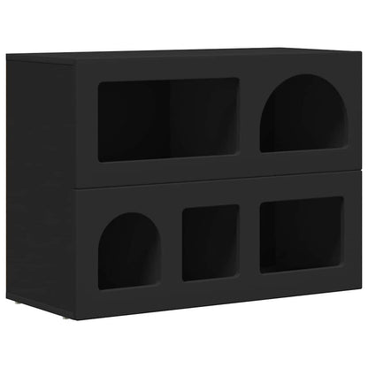 Servírovací Skříň Elst Černá 80.5 X 35 X 59 Cm Kompozitní Dřevo