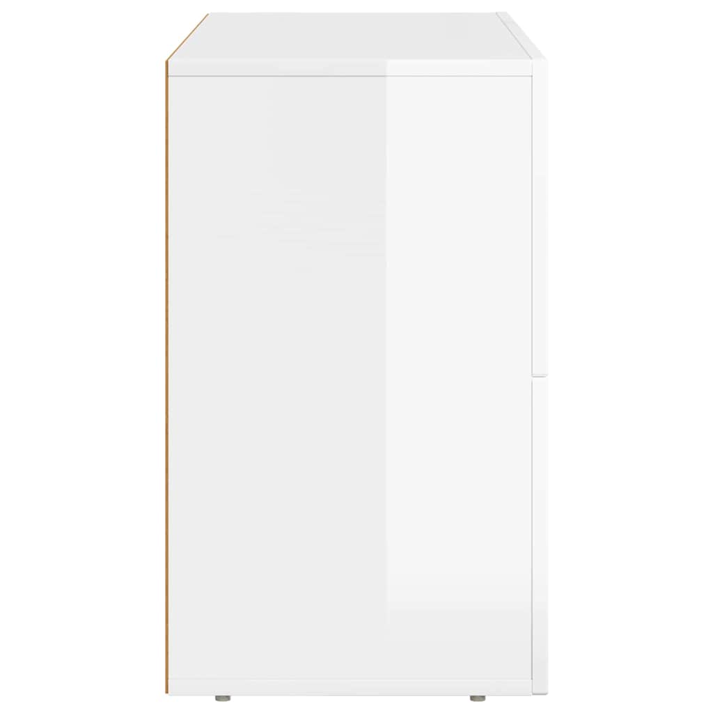 Servírovací Skříň Elst Vysoce Lesklá Bílá 80.5 X 35 X 59 Cm