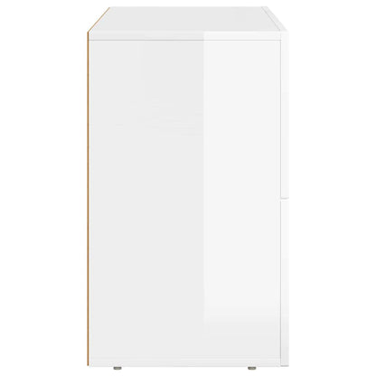 Servírovací Skříň Elst Vysoce Lesklá Bílá 80.5 X 35 X 59 Cm