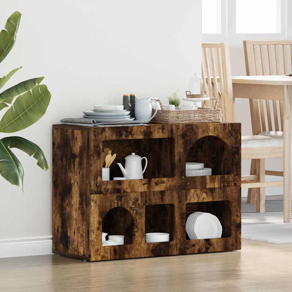 Servírovací Skříň Elst Kouřový Dub 80.5 X 35 X 59 Cm