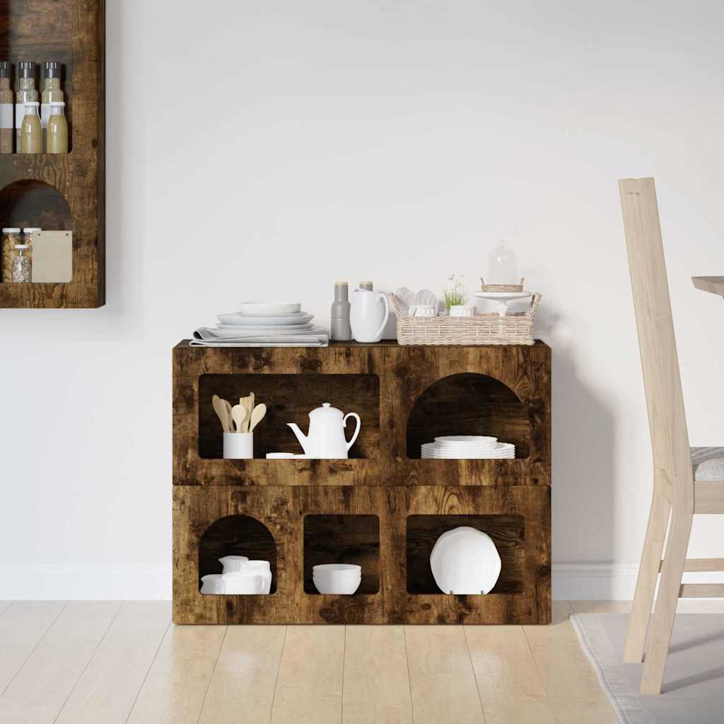 Servírovací Skříň Elst Kouřový Dub 80.5 X 35 X 59 Cm