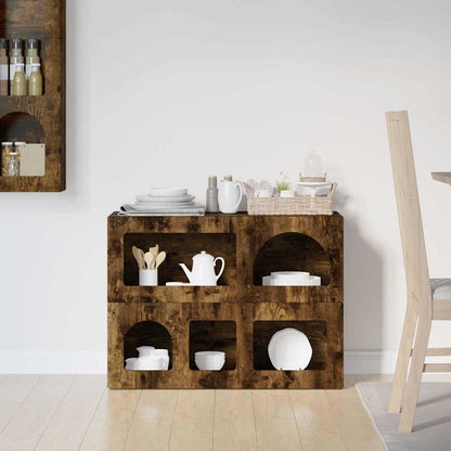 Servírovací Skříň Elst Kouřový Dub 80.5 X 35 X 59 Cm