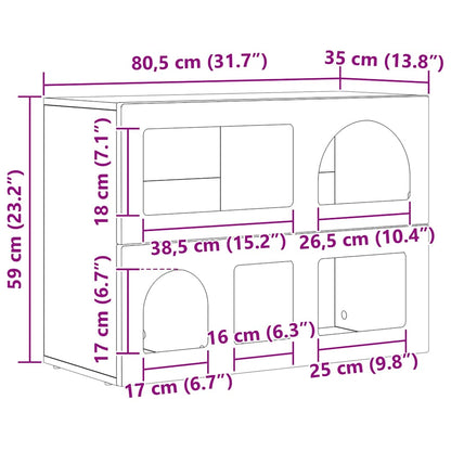 Servírovací Skříň Elst Staré Dřevo 80.5 X 35 X 59 Cm