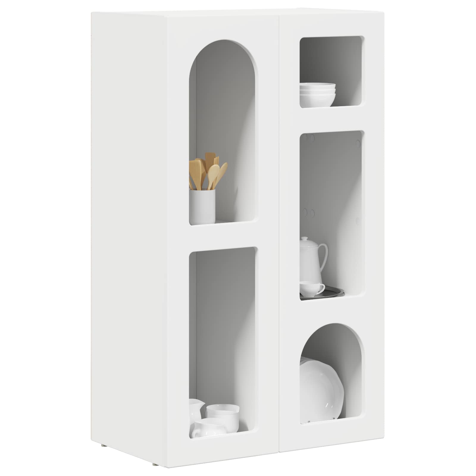 Servírovací Skříň Elst Bílá 59 X 35 X 100,5 Cm Kompozitní Dřevo