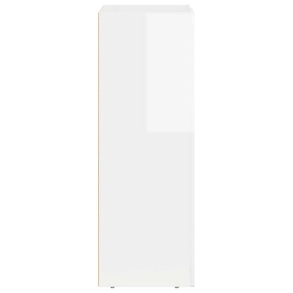 Servírovací Skříň Elst Vysoce Lesklá Bílá 59 X 35 X 100,5 Cm
