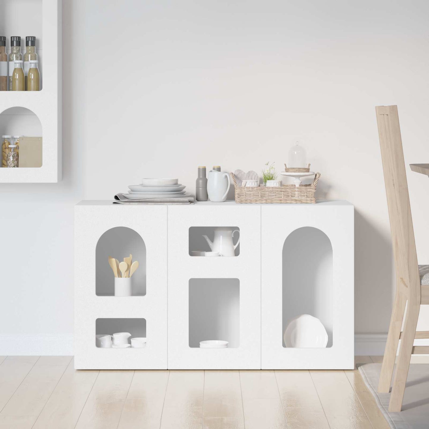 Servírovací Skříň Elst Bílá 100 X 35 X 59 Cm Kompozitní Dřevo