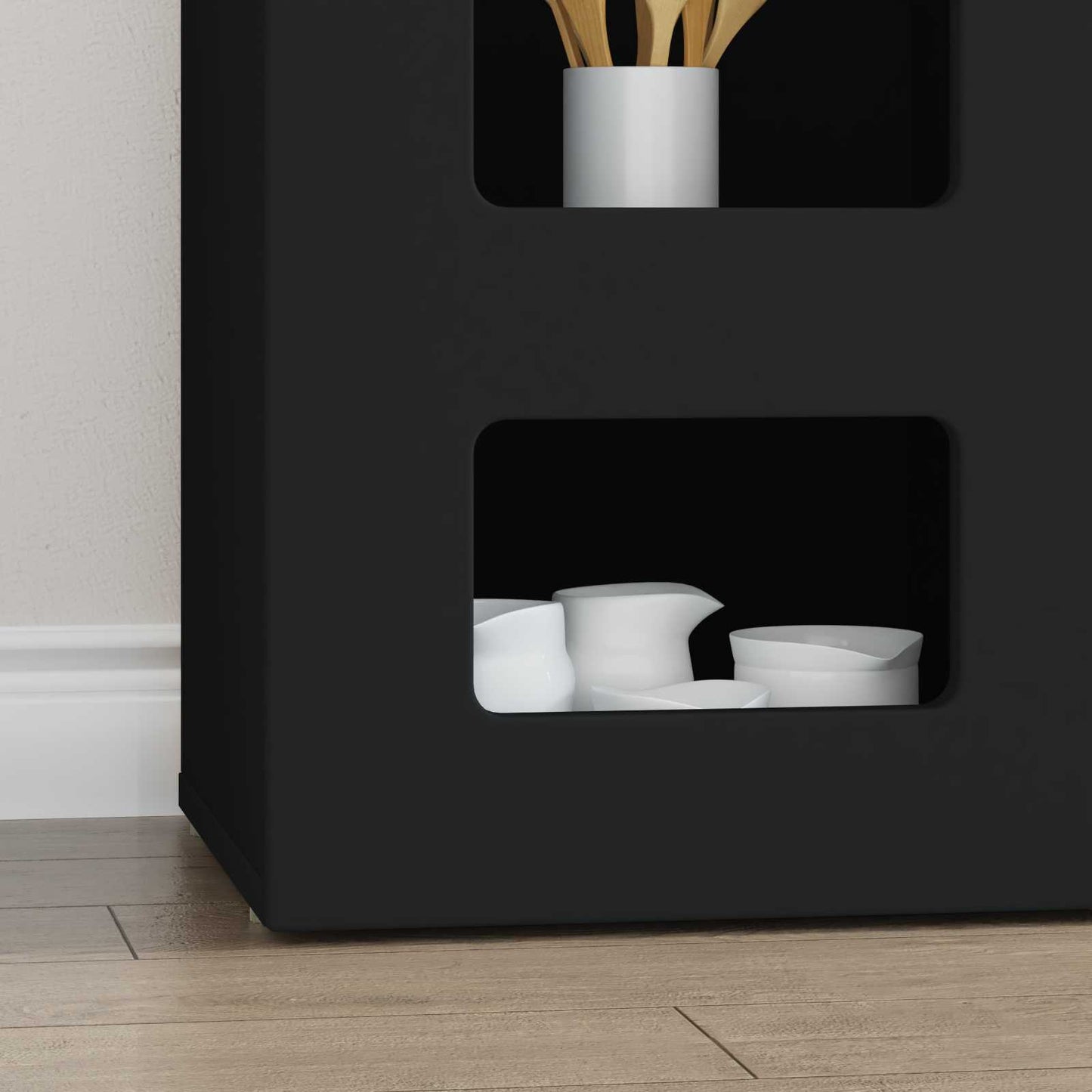 Servírovací Skříň Elst Černá 100 X 35 X 59 Cm Kompozitní Dřevo