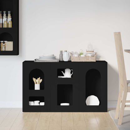 Servírovací Skříň Elst Černá 100 X 35 X 59 Cm Kompozitní Dřevo