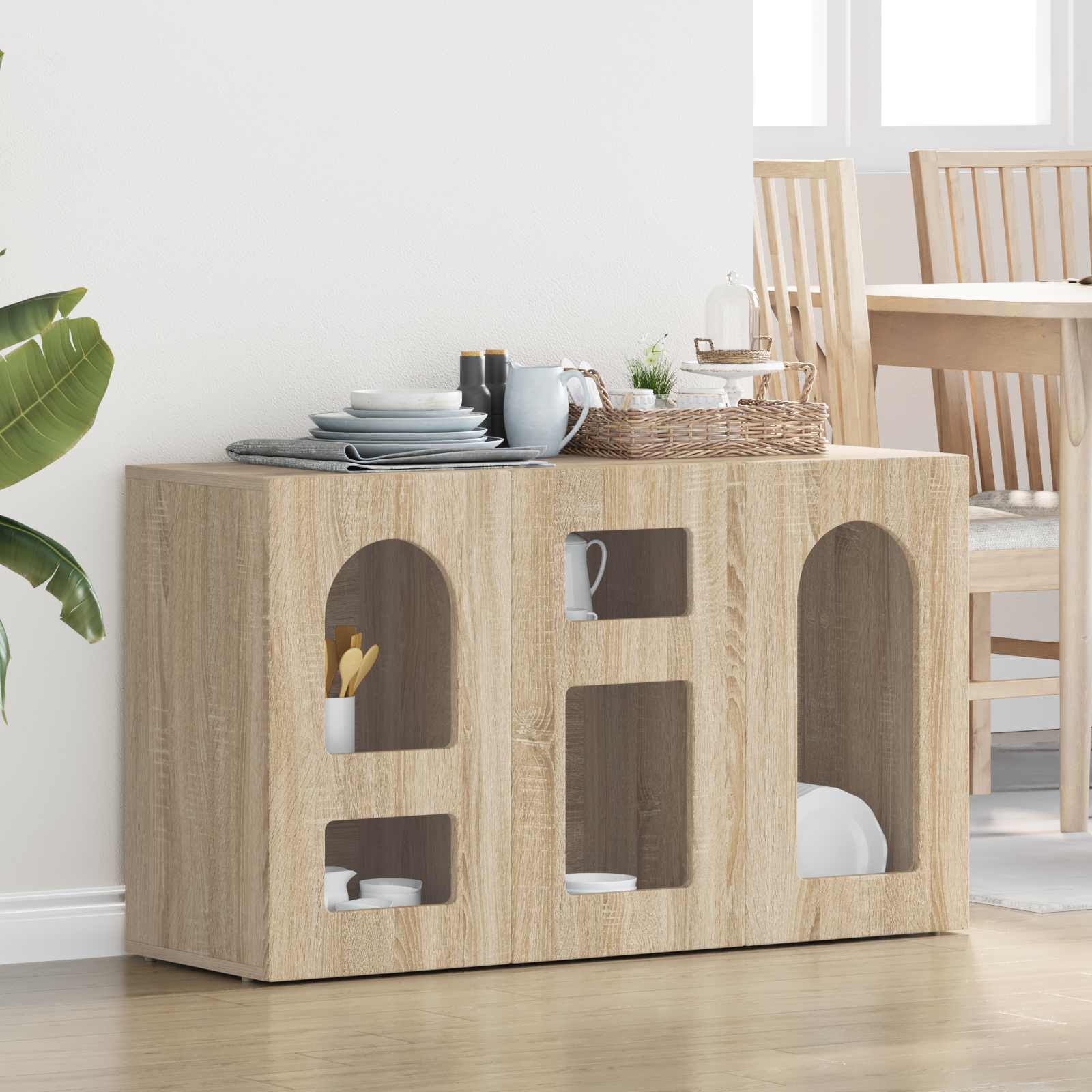 Servírovací Skříň Elst Sonoma Dub 100 X 35 X 59 Cm