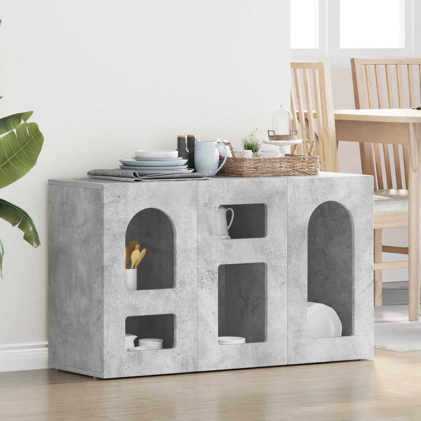 Servírovací Skříň Elst Betonově Šedá 100 X 35 X 59 Cm