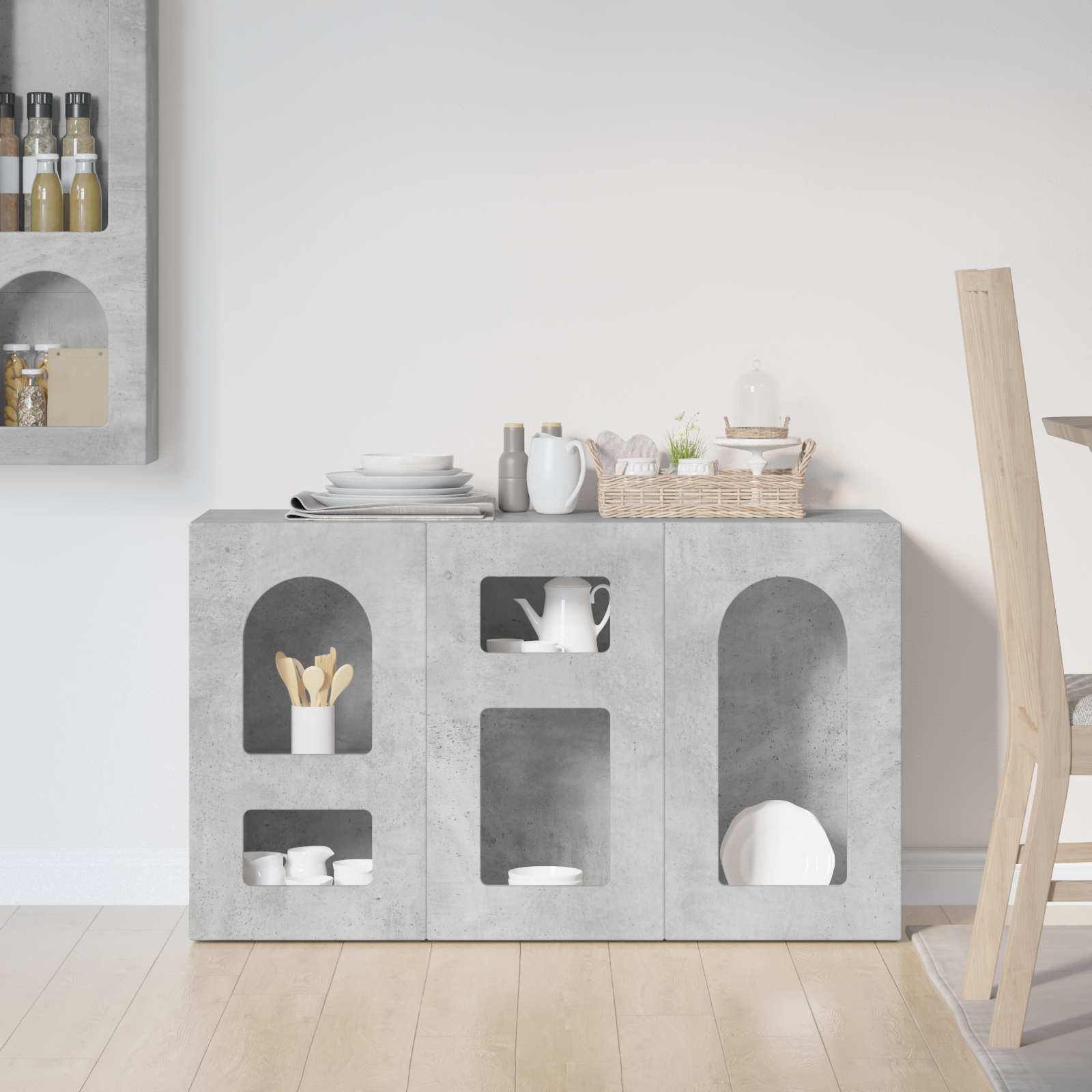 Servírovací Skříň Elst Betonově Šedá 100 X 35 X 59 Cm