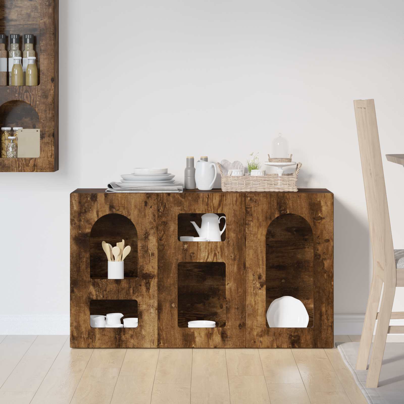 Servírovací Skříň Elst Kouřový Dub 100 X 35 X 59 Cm