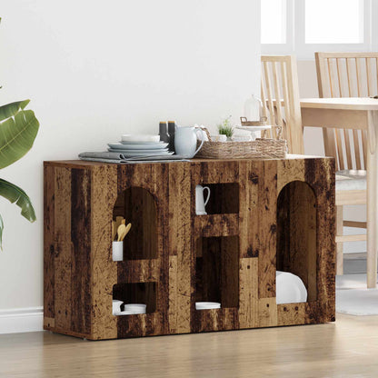 Servírovací Skříň Elst Staré Dřevo 100 X 35 X 59 Cm
