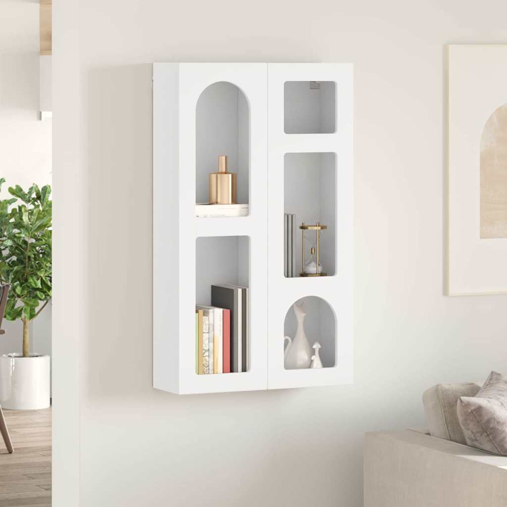 Závěsná Skříňka Elst Bílá 59 X 20 X 100 Cm Kompozitní Dřevo
