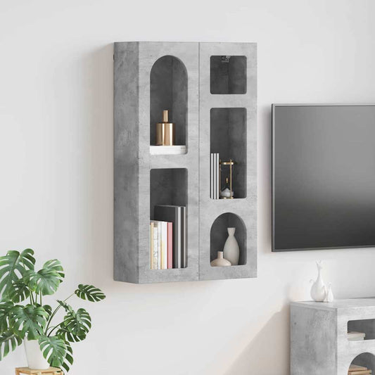 Závěsná Skříňka S Policí Elst Betonově Šedá 59 X 20 X 100 Cm